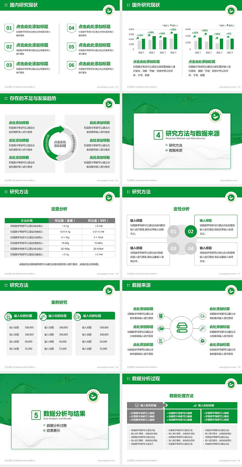 陕西中医药大学论文答辩标准PPT模板4:3格式幻灯片预览图4