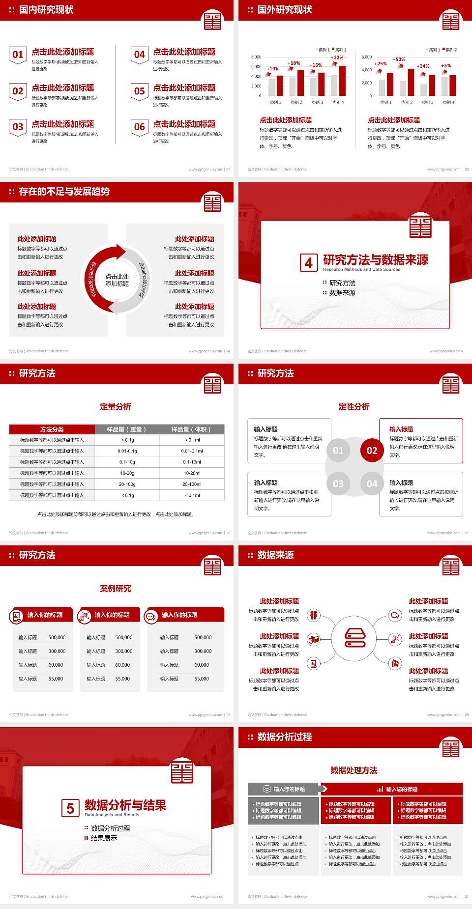 西安美术学院论文答辩标准PPT模板4:3格式幻灯片预览图4