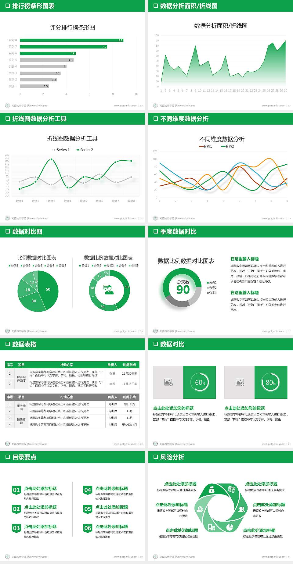 湖南城市学院PPT模板下载4:3格式幻灯片预览图4