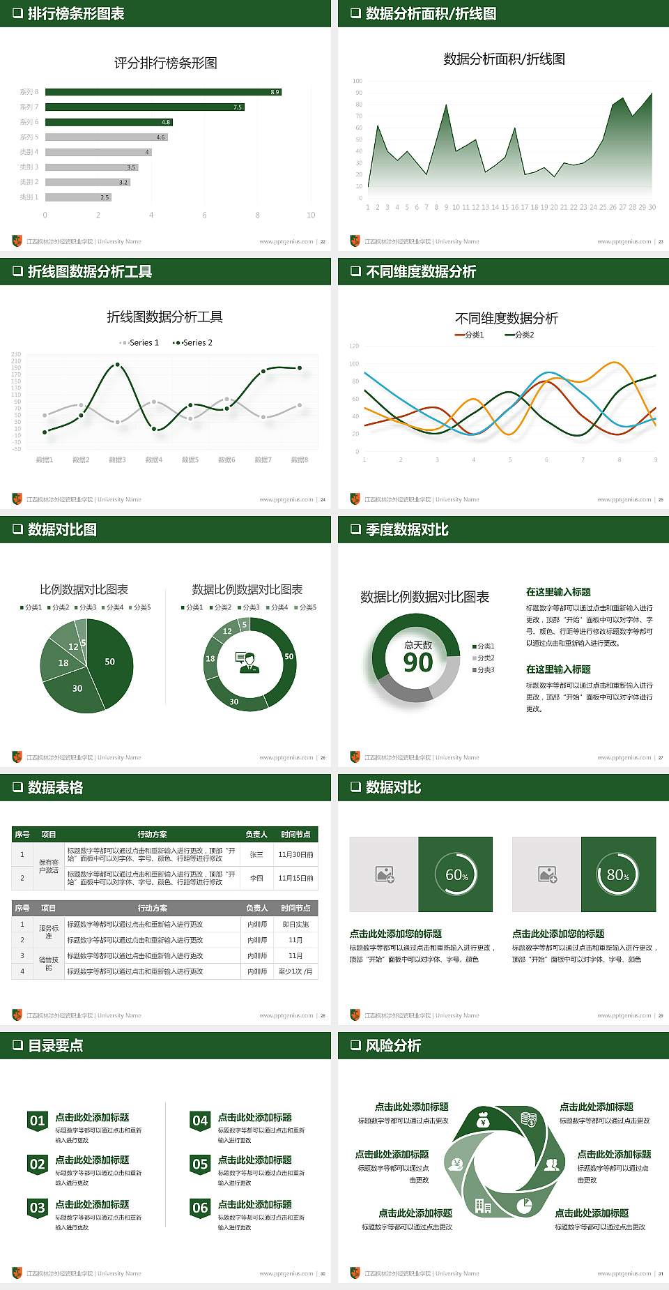 江西枫林涉外经贸职业学院PPT模板下载4:3格式幻灯片预览图4