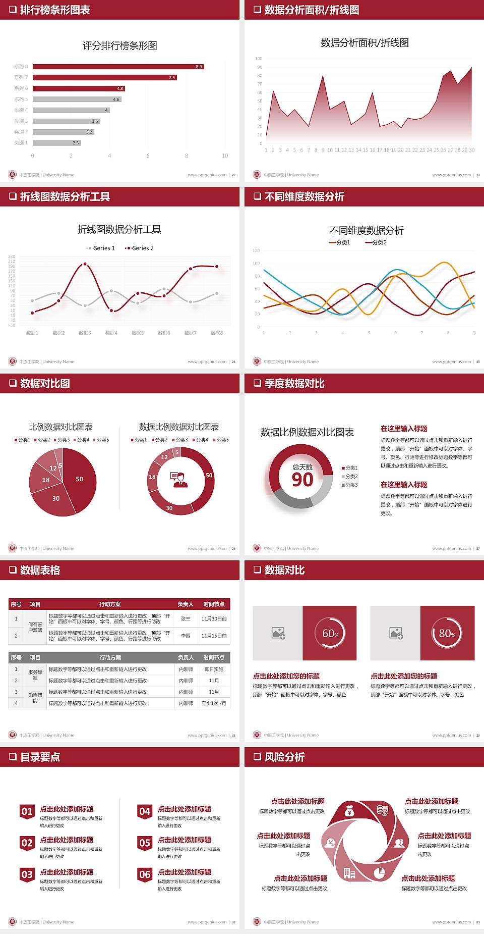 中原工学院PPT模板下载4:3格式幻灯片预览图4