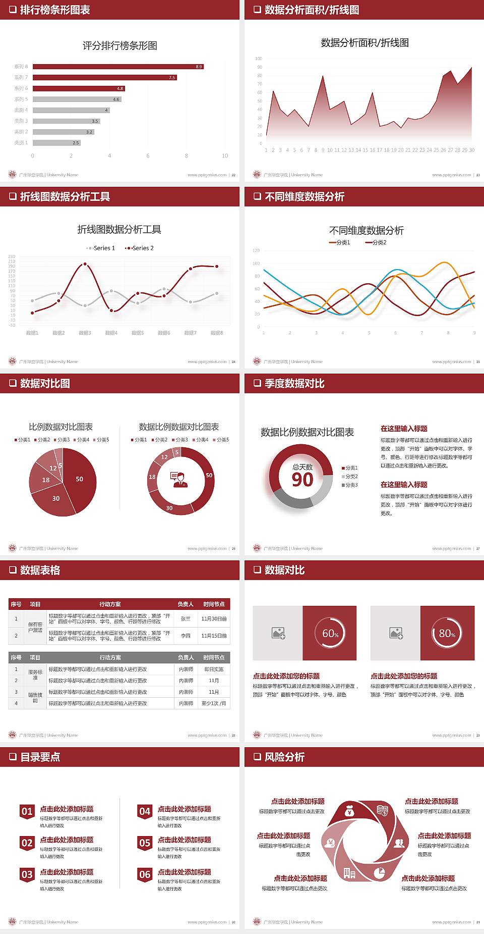 广州华立学院PPT模板下载4:3格式幻灯片预览图4