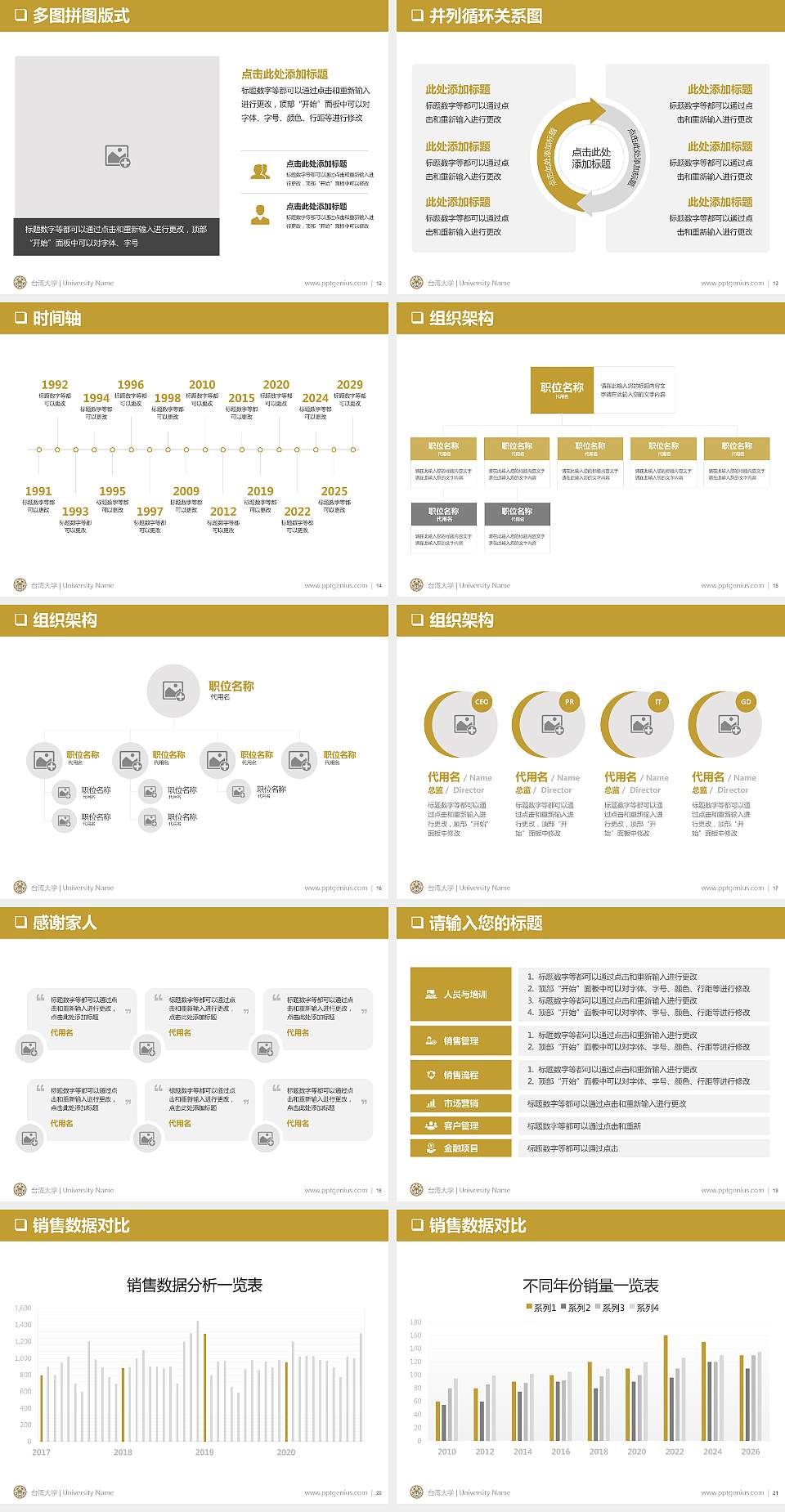 台湾大学PPT模板下载4:3格式幻灯片预览图3