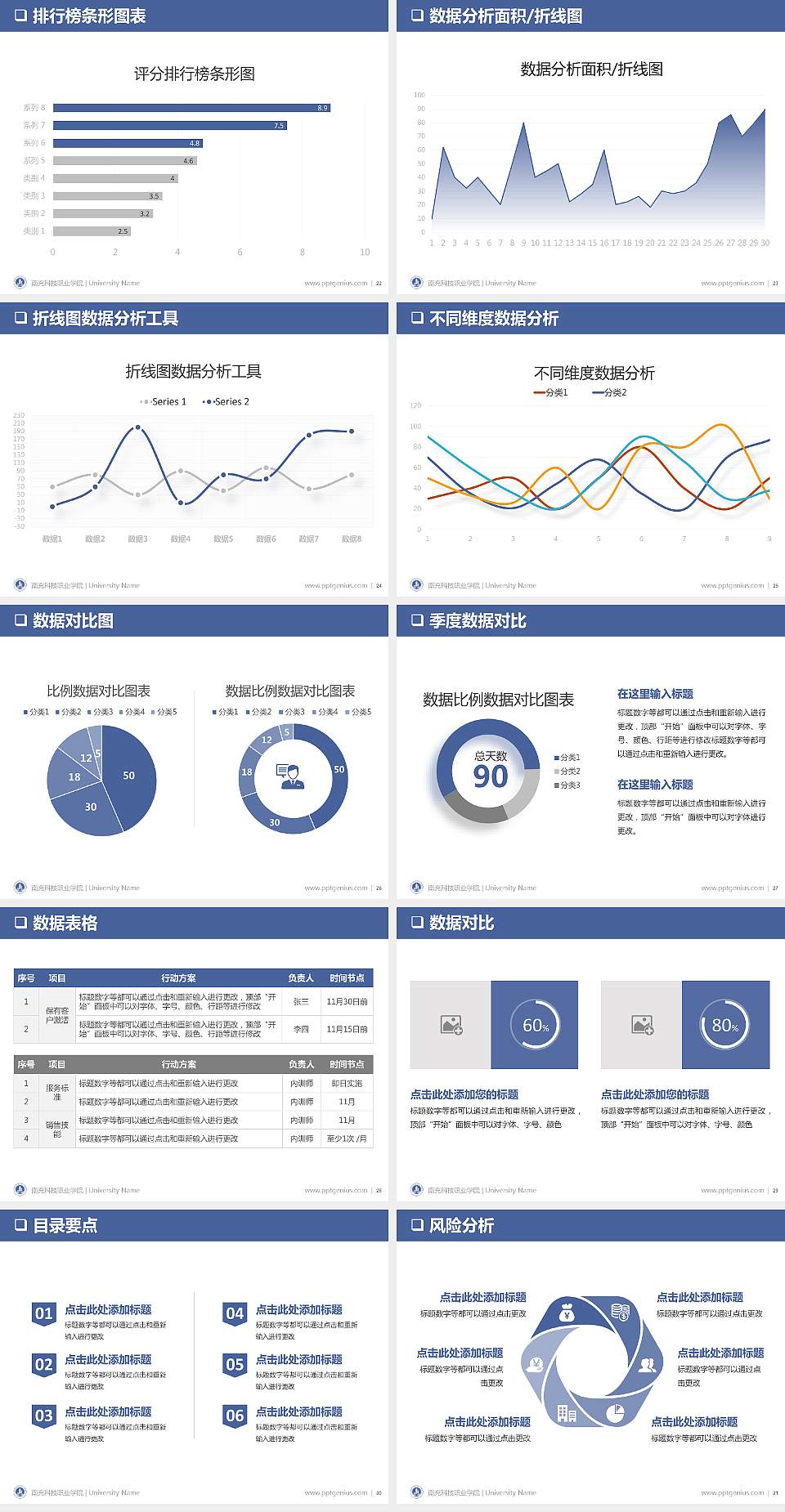 南充科技职业学院PPT模板下载4:3格式幻灯片预览图4