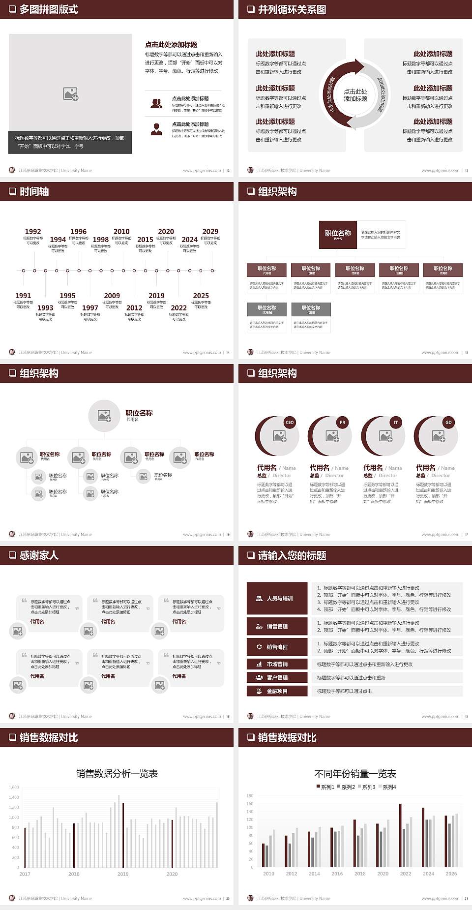 江苏信息职业技术学院PPT模板下载4:3格式幻灯片预览图3