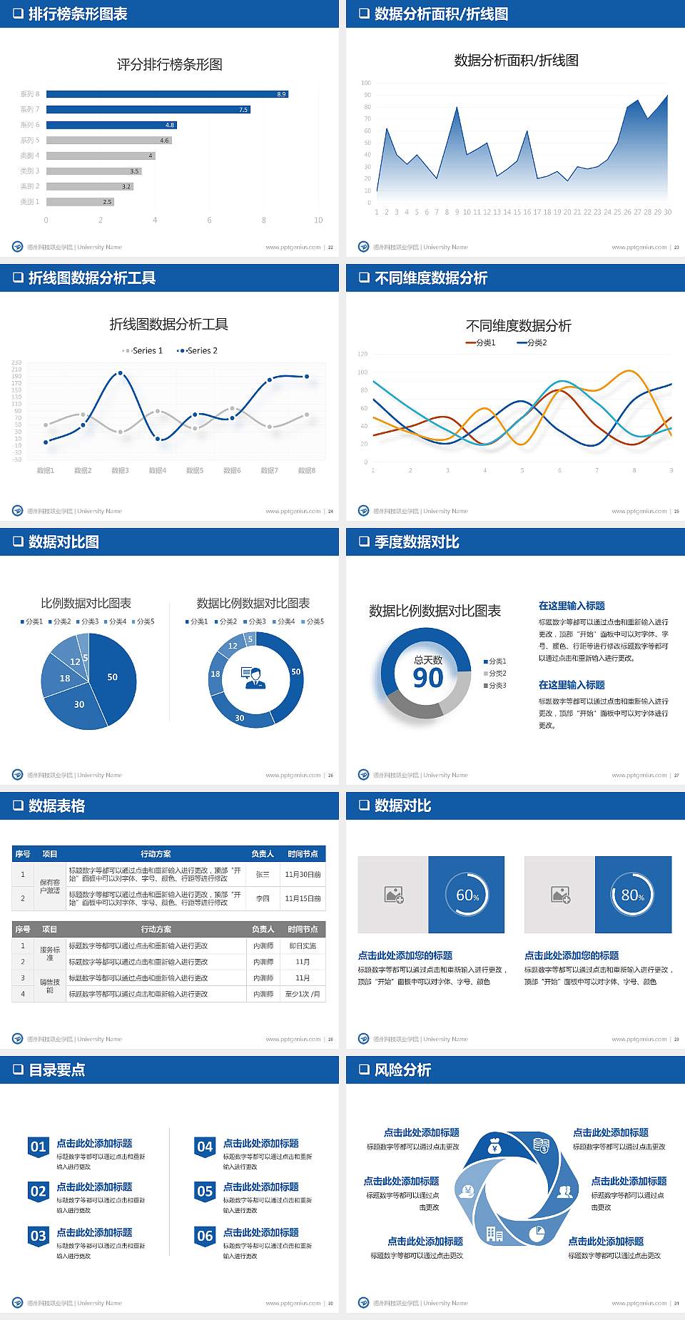 德州科技职业学院PPT模板下载4:3格式幻灯片预览图4