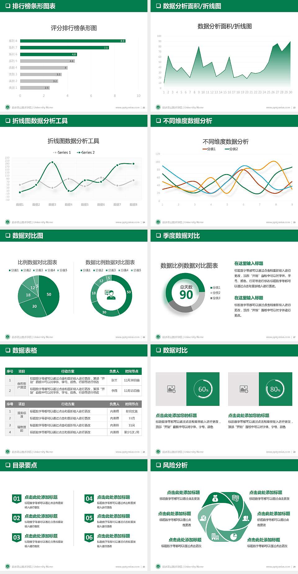 丽水职业技术学院PPT模板下载4:3格式幻灯片预览图4