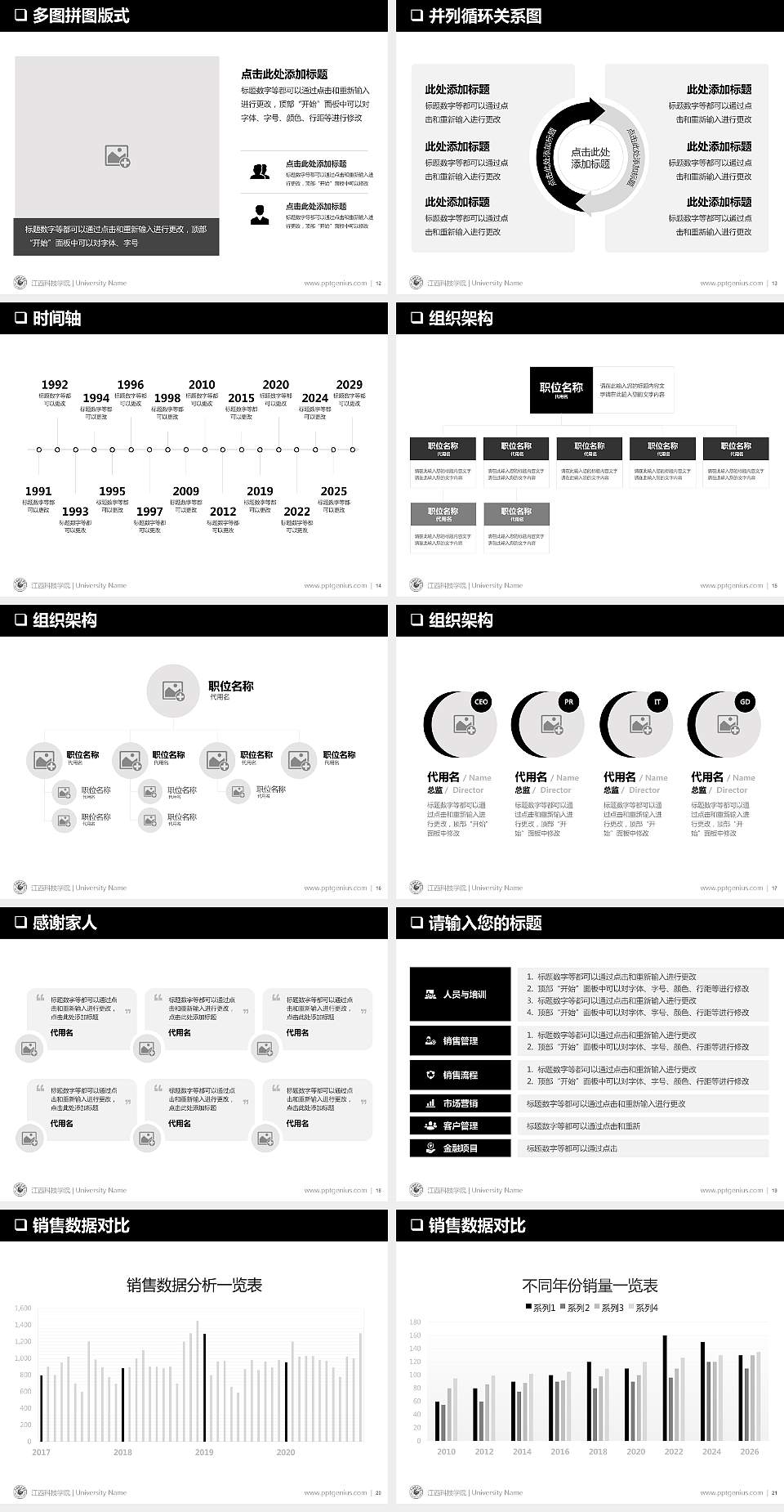 江西科技学院PPT模板下载4:3格式幻灯片预览图3