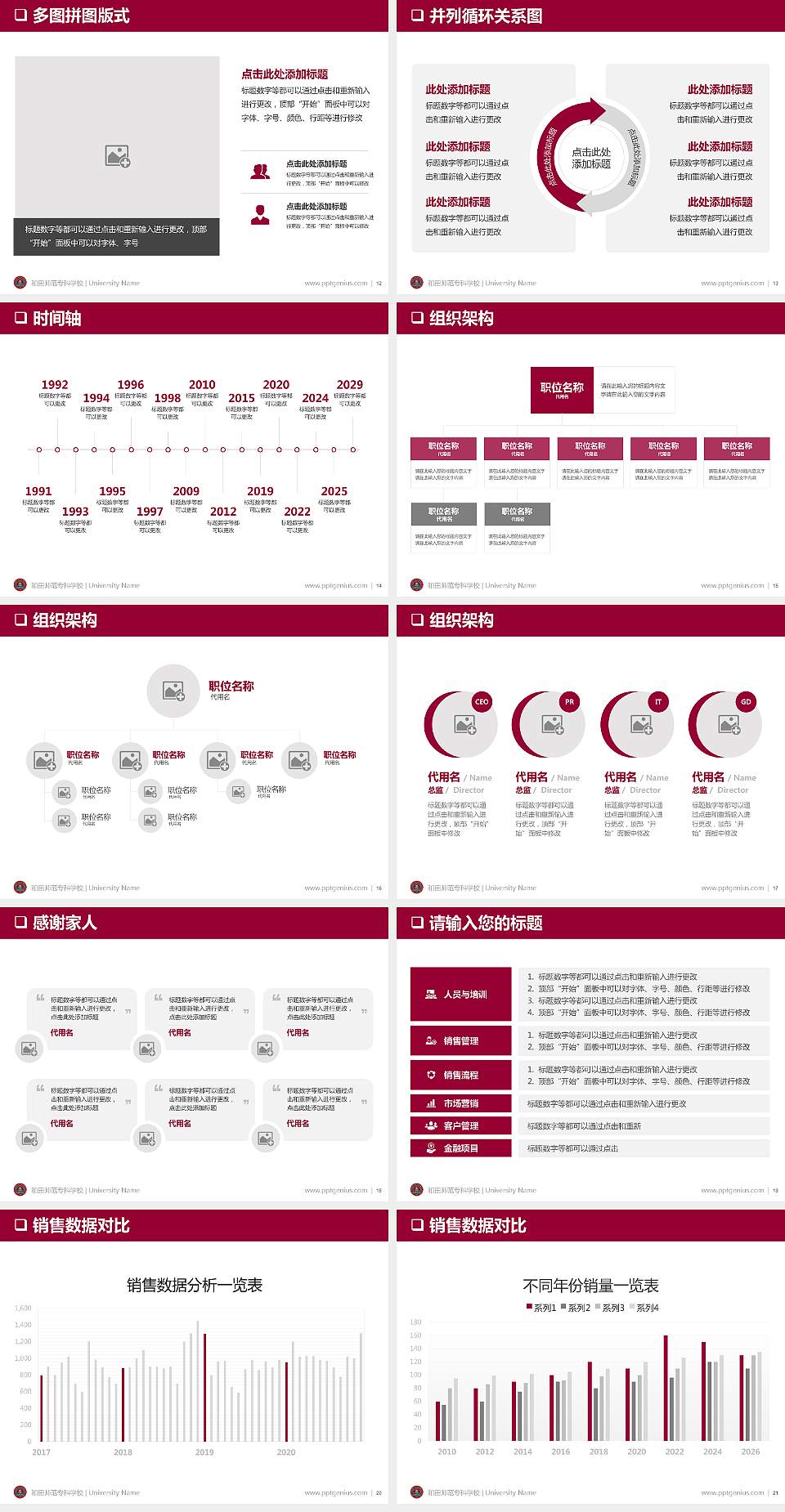 和田师范专科学校PPT模板下载4:3格式幻灯片预览图3