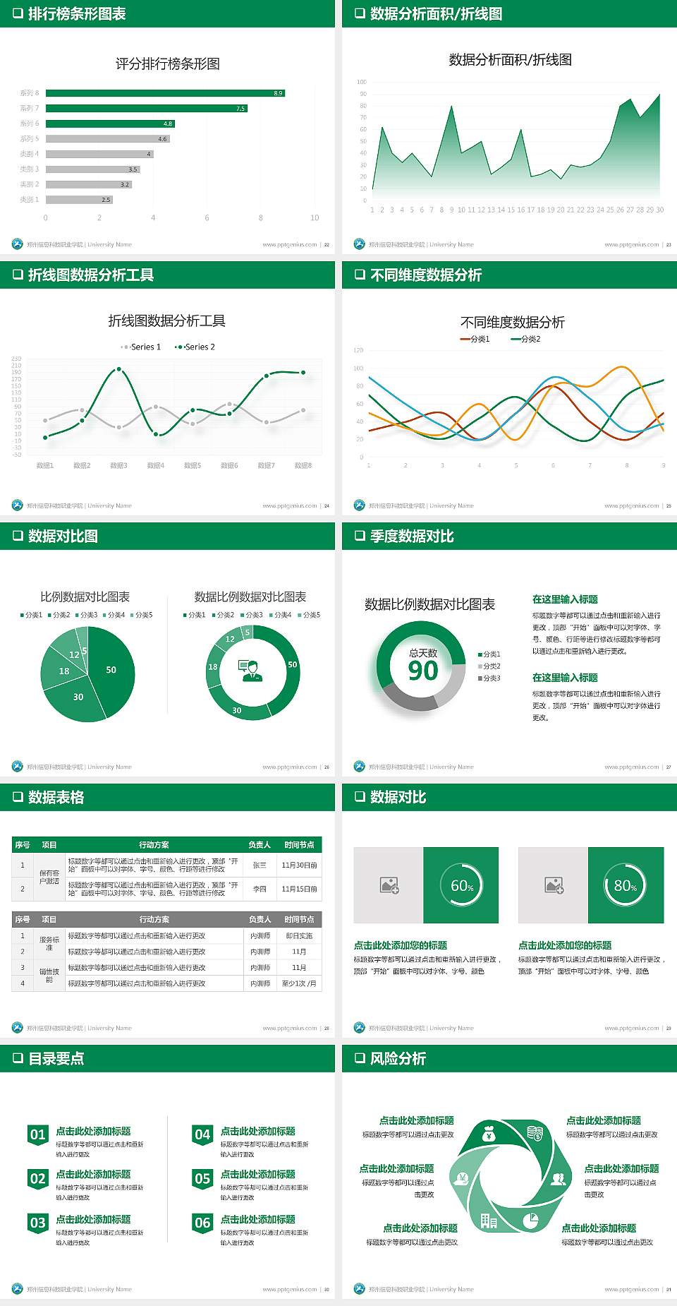 郑州信息科技职业学院PPT模板下载4:3格式幻灯片预览图4