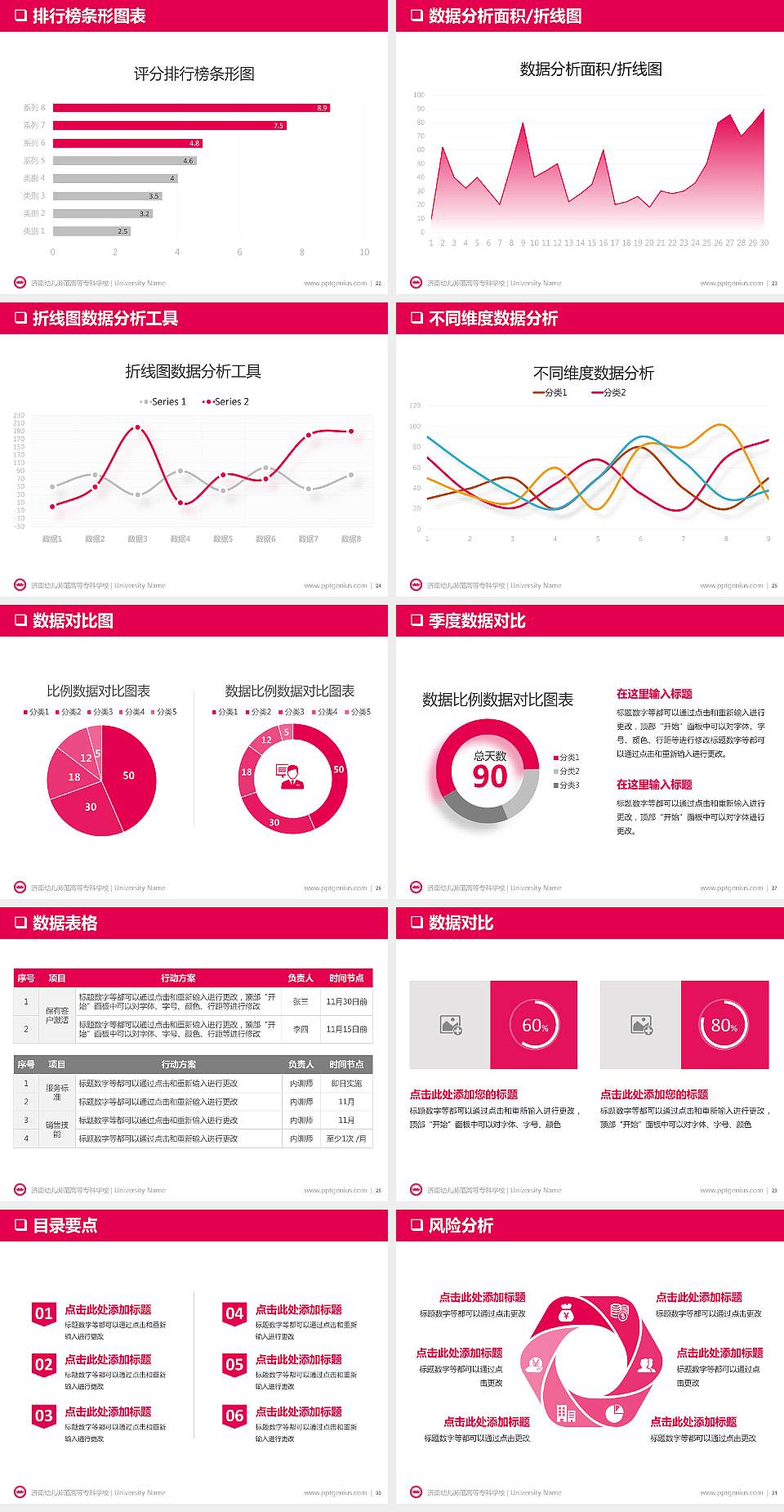 济南幼儿师范高等专科学校PPT模板下载4:3格式幻灯片预览图4