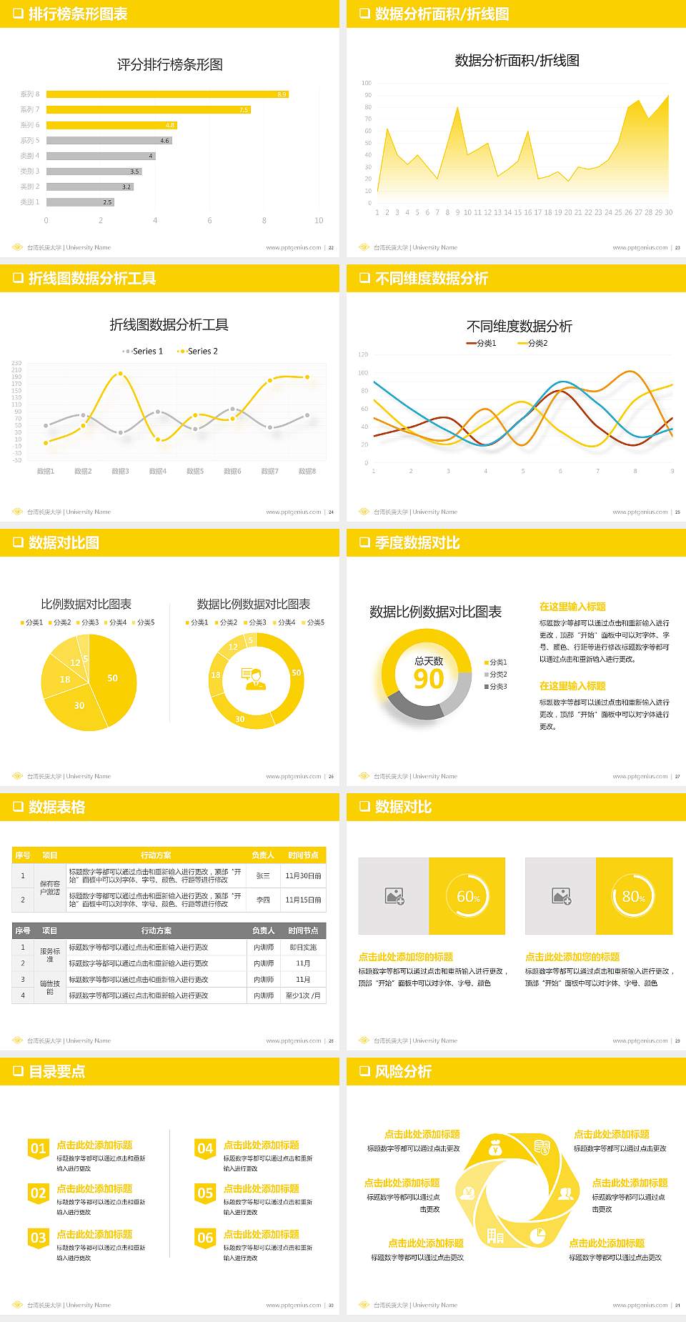 台湾长庚大学PPT模板下载4:3格式幻灯片预览图4