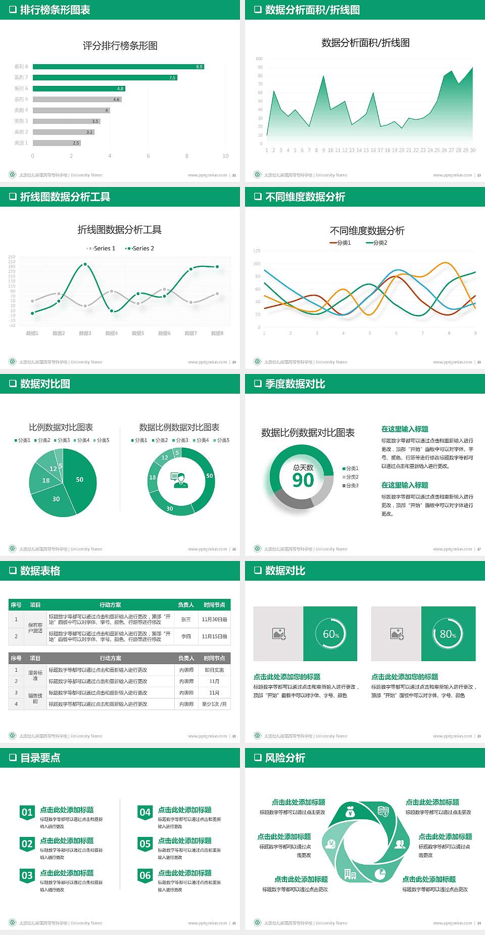 太原幼儿师范高等专科学校PPT模板下载4:3格式幻灯片预览图4
