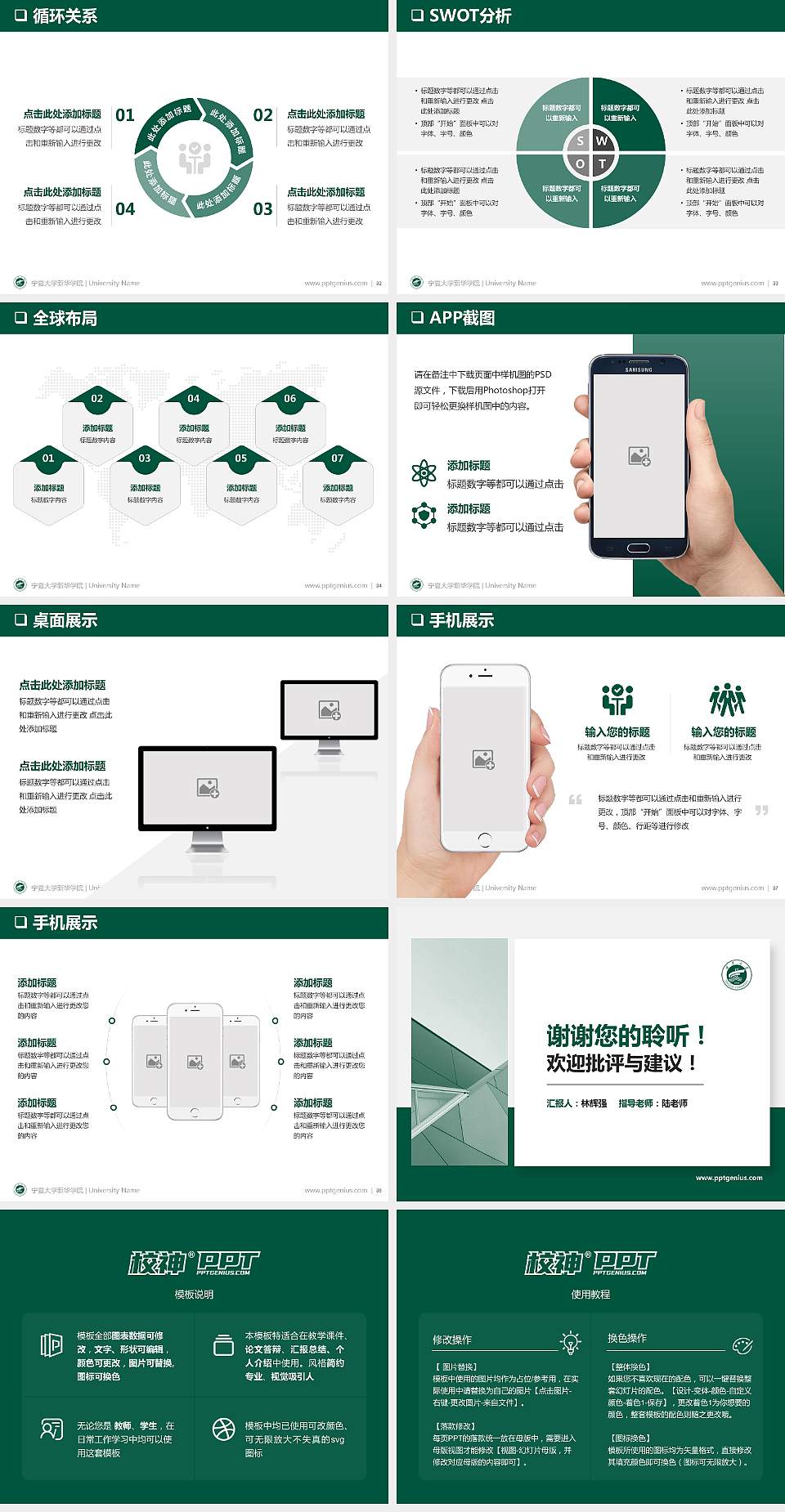 宁夏大学新华学院PPT模板下载4:3格式幻灯片预览图5