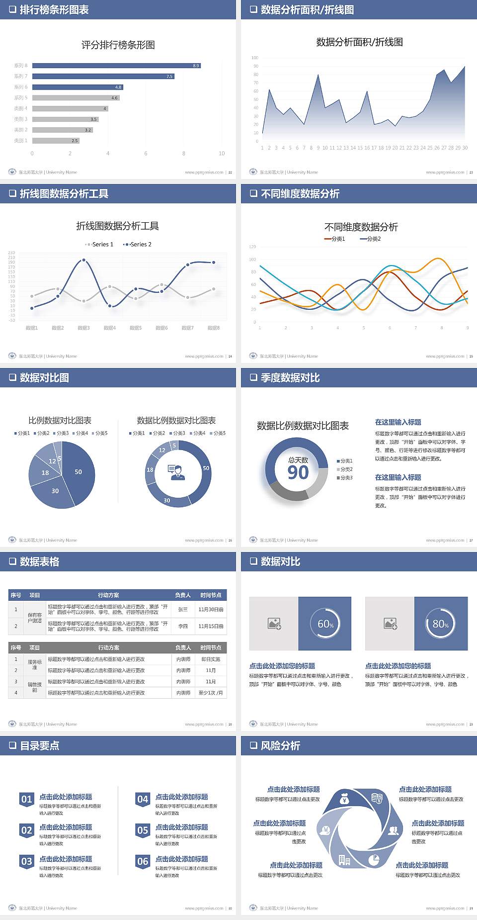 东北师范大学PPT模板下载4:3格式幻灯片预览图4