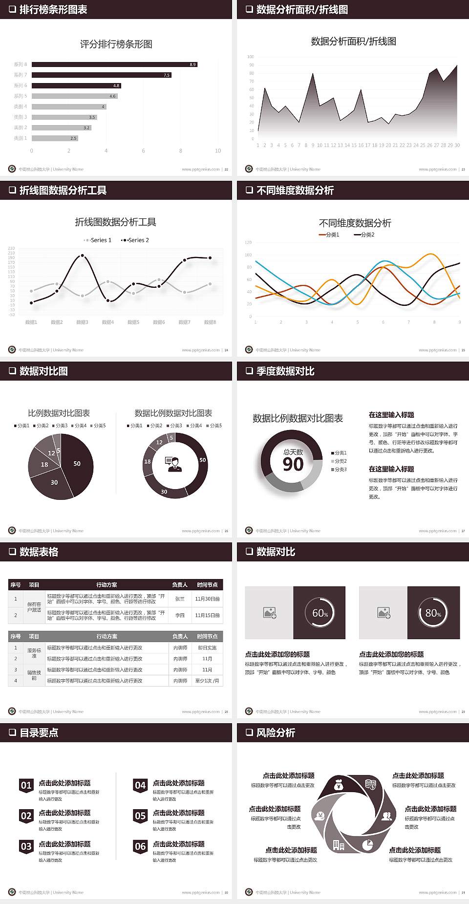 中南林业科技大学PPT模板下载4:3格式幻灯片预览图4