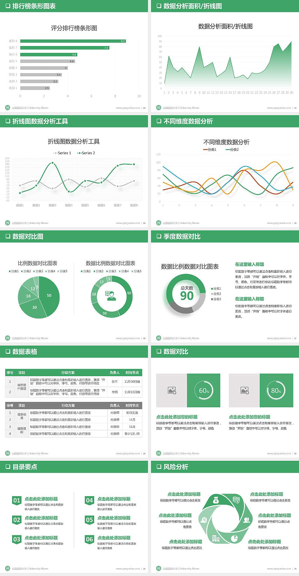 山西医科大学PPT模板下载4:3格式幻灯片预览图4