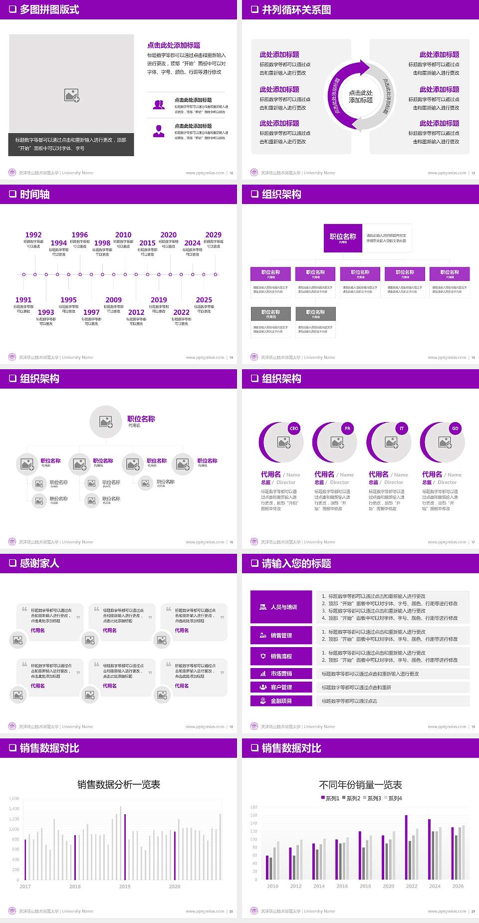 天津职业技术师范大学PPT模板下载4:3格式幻灯片预览图3