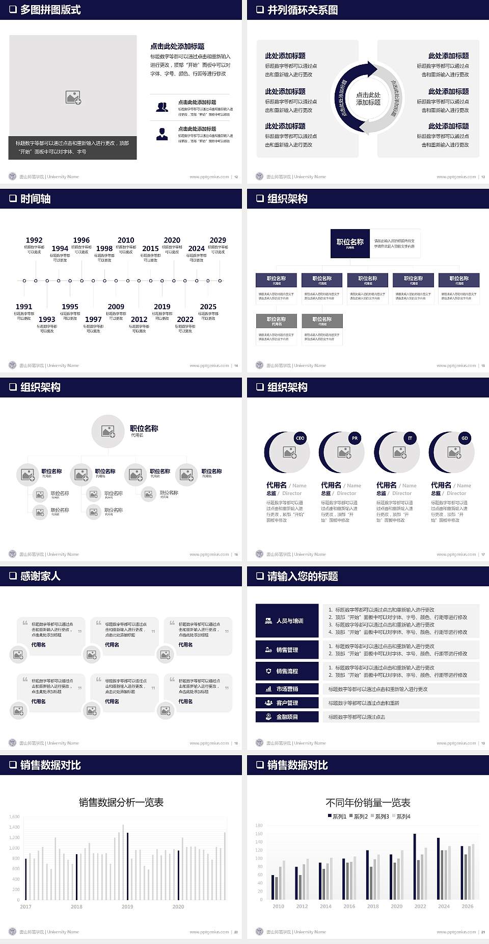 唐山师范学院PPT模板下载4:3格式幻灯片预览图3