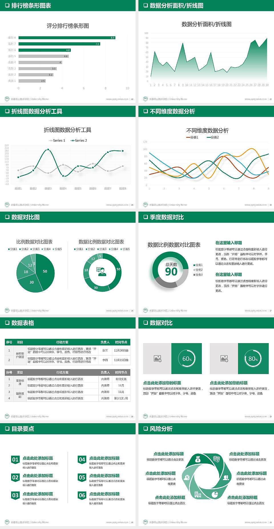 长春职业技术学院PPT模板下载4:3格式幻灯片预览图4