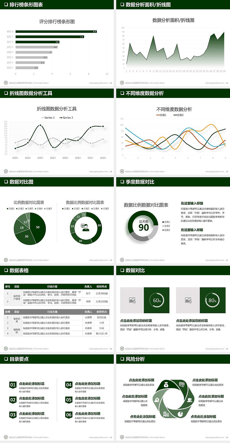 崇左幼儿师范高等专科学校PPT模板下载4:3格式幻灯片预览图4