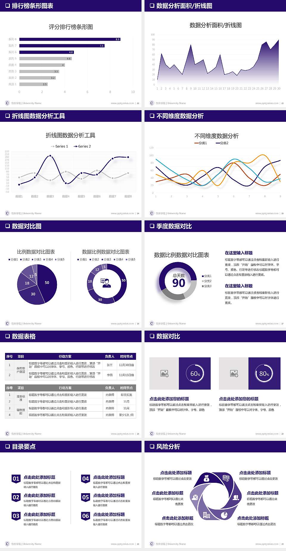 钦州学院PPT模板下载4:3格式幻灯片预览图4