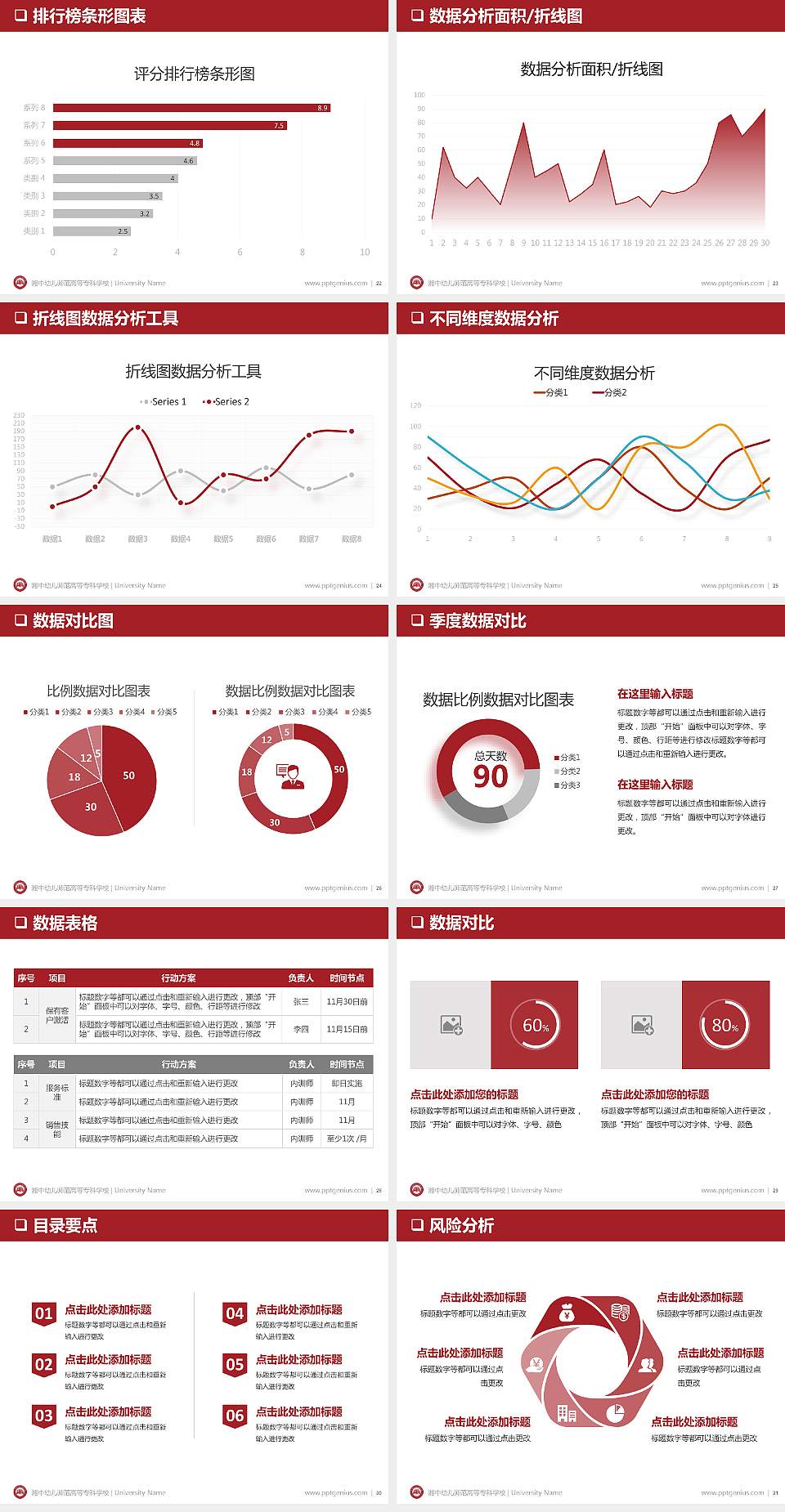 湘中幼儿师范高等专科学校PPT模板下载4:3格式幻灯片预览图4