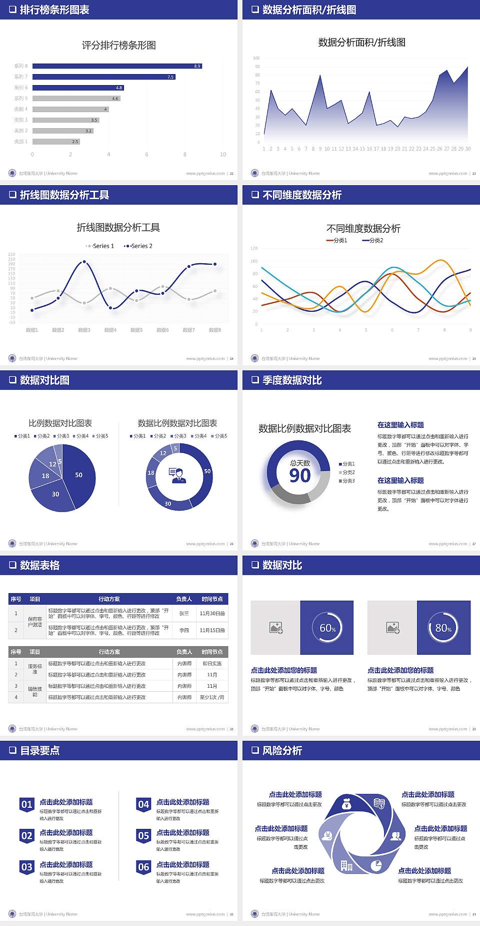 台湾东海大学PPT模板下载4:3格式幻灯片预览图4
