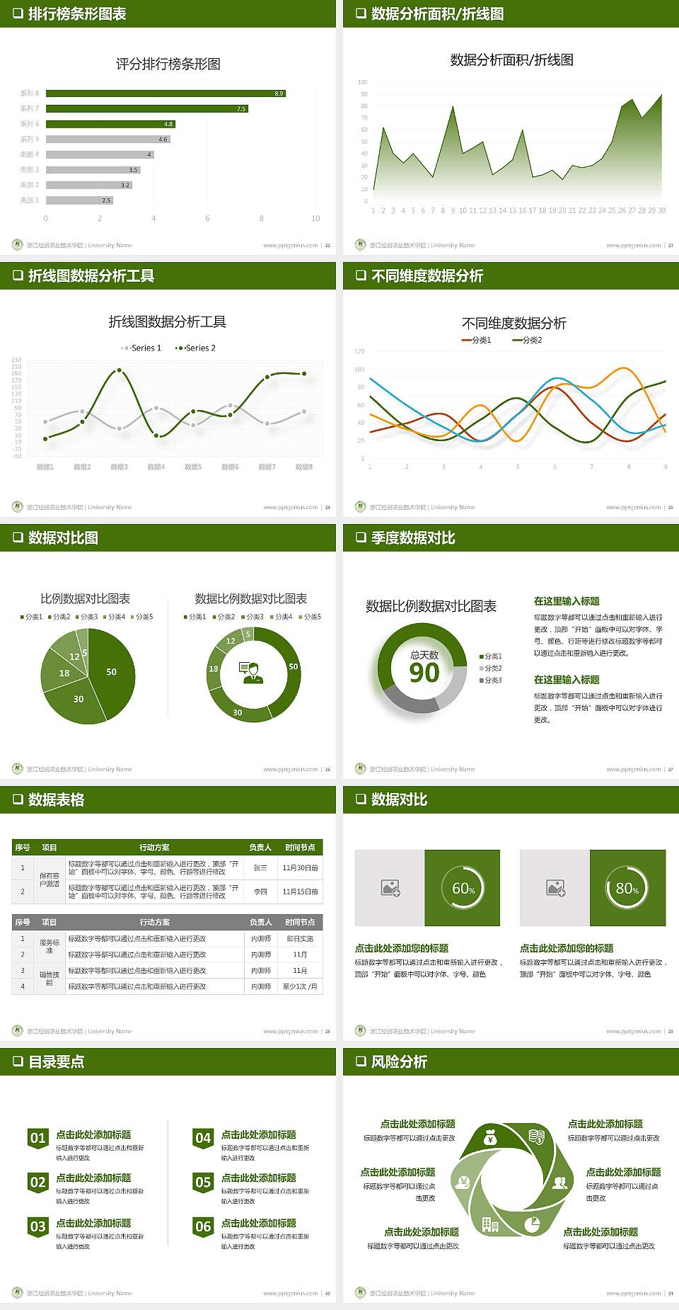 浙江经贸职业技术学院PPT模板下载4:3格式幻灯片预览图4
