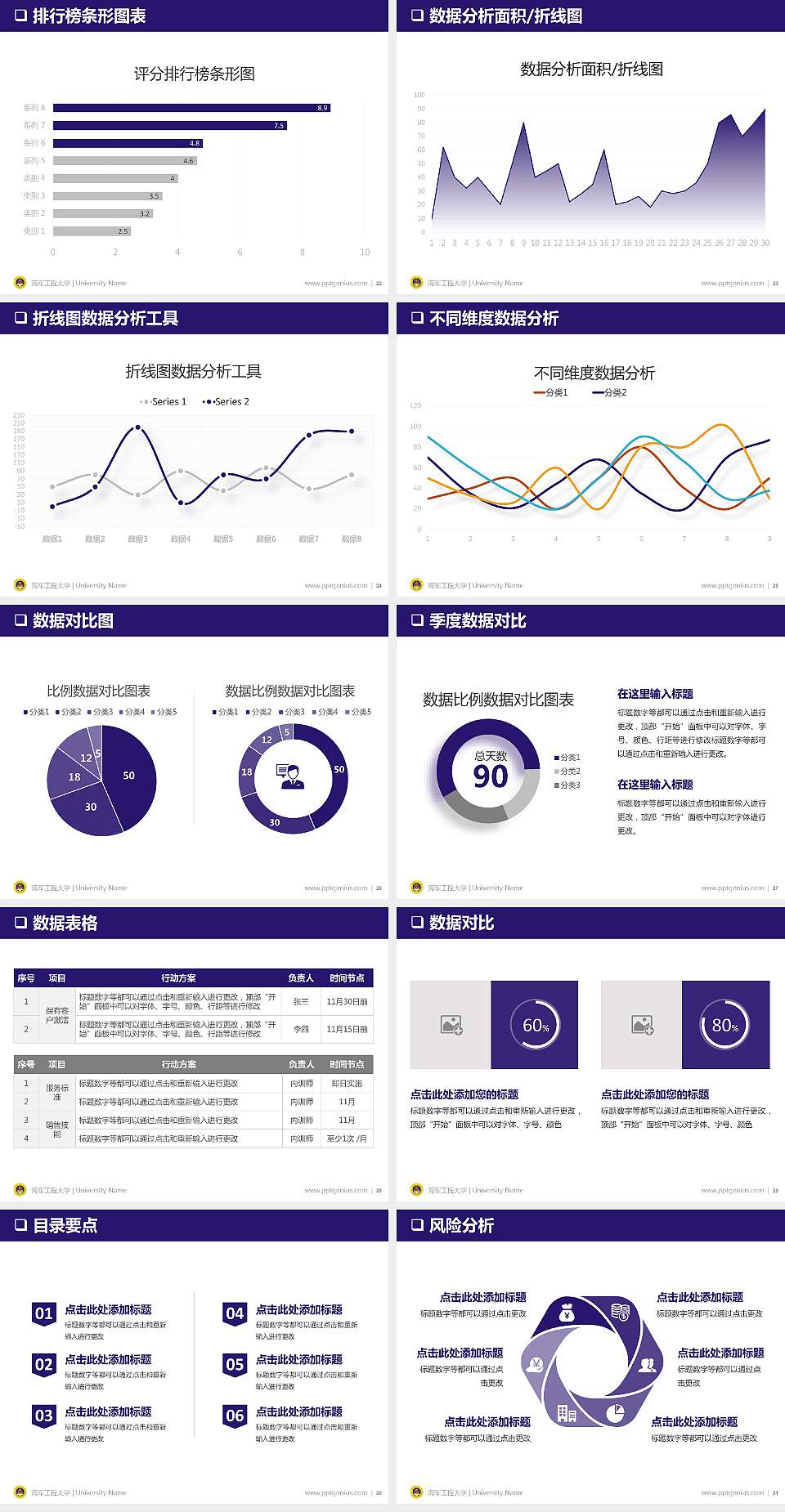 海军工程大学PPT模板下载4:3格式幻灯片预览图4