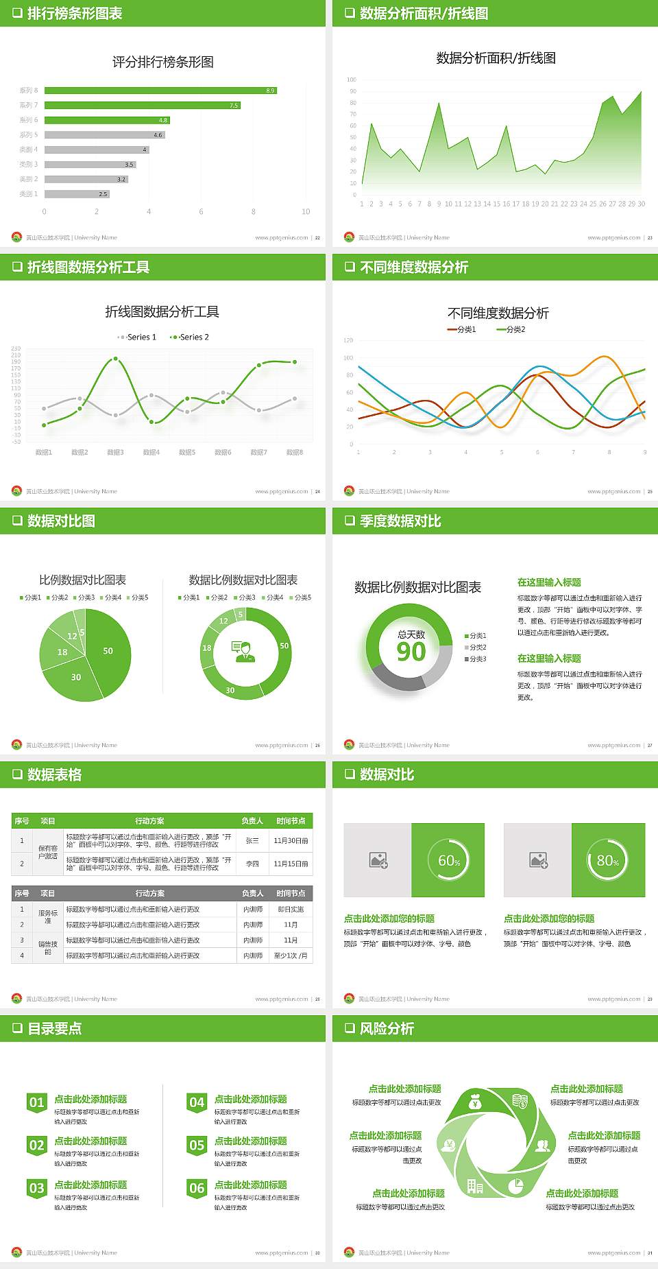 黄山职业技术学院PPT模板下载4:3格式幻灯片预览图4