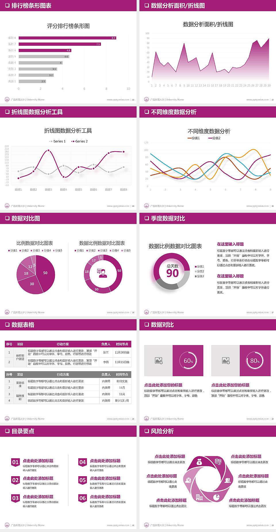 广西师范大学PPT模板下载4:3格式幻灯片预览图4