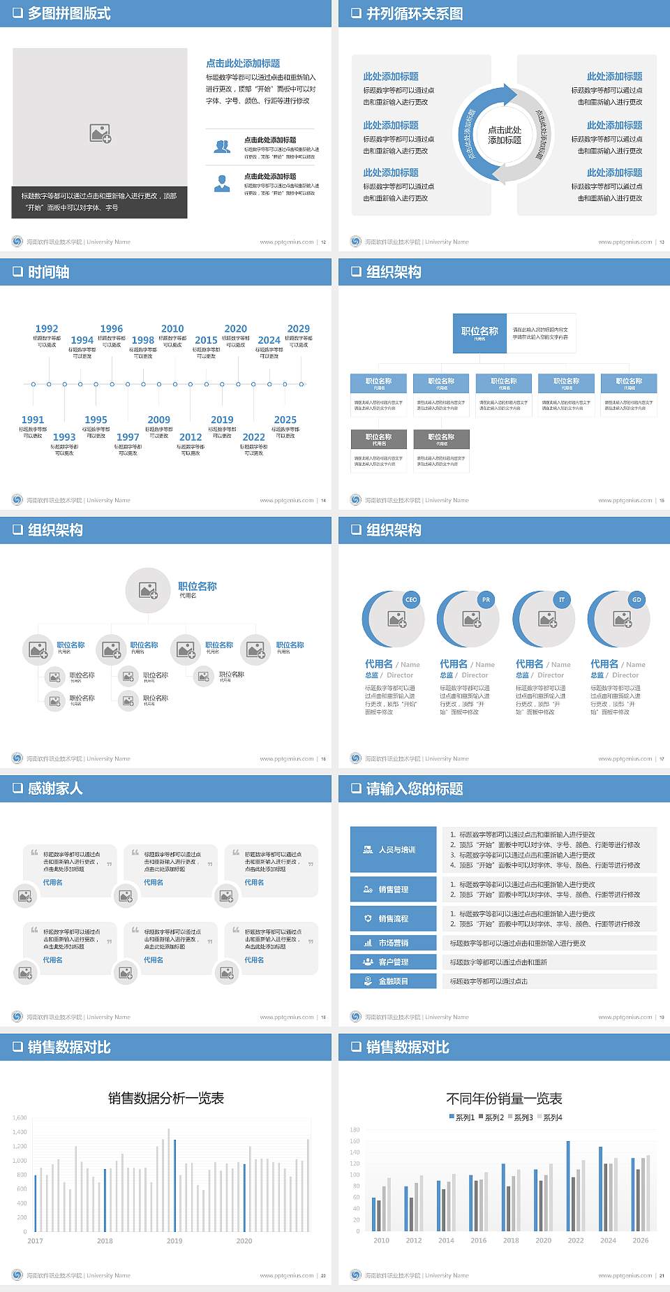 海南软件职业技术学院PPT模板下载4:3格式幻灯片预览图3