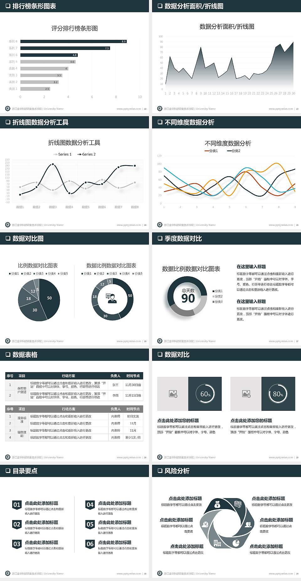 浙江金华科贸职业技术学院PPT模板下载4:3格式幻灯片预览图4