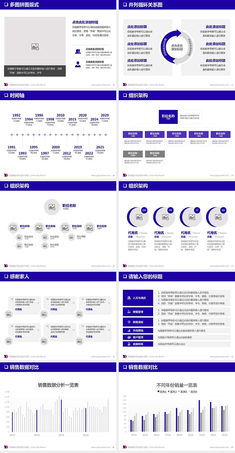 新疆现代职业技术学院PPT模板下载4:3格式幻灯片预览图3