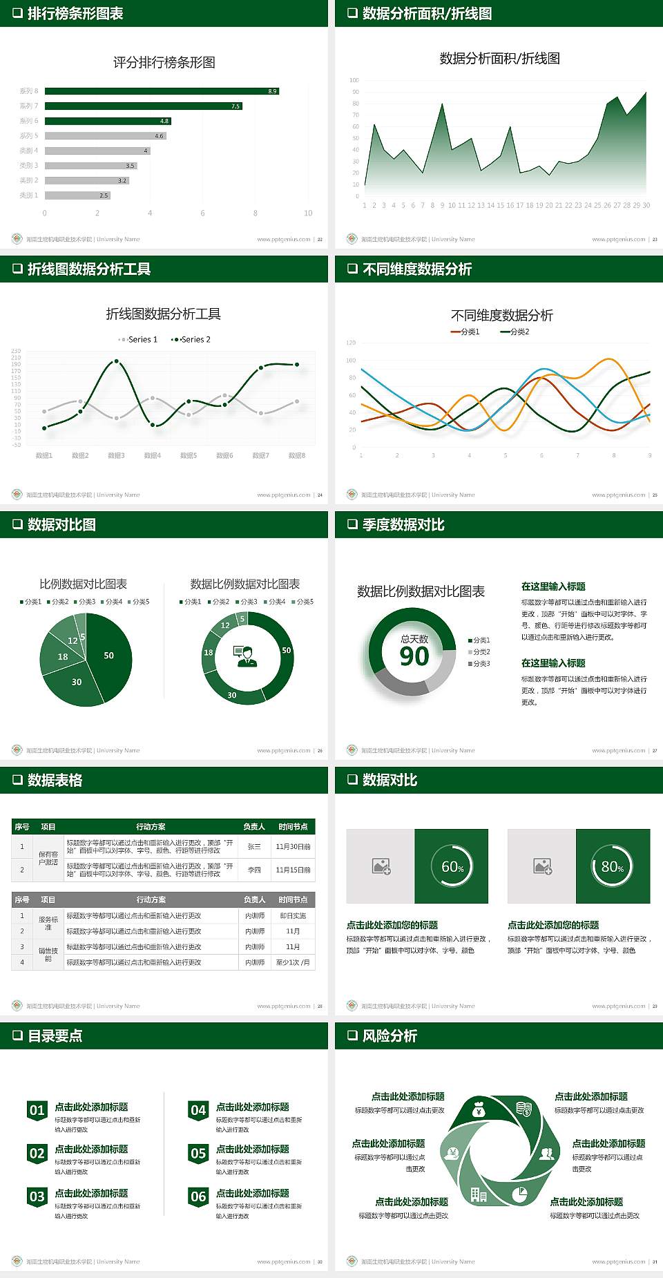 湖南生物机电职业技术学院PPT模板下载4:3格式幻灯片预览图4