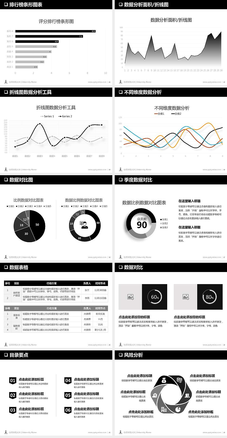 台湾华梵大学PPT模板下载4:3格式幻灯片预览图4