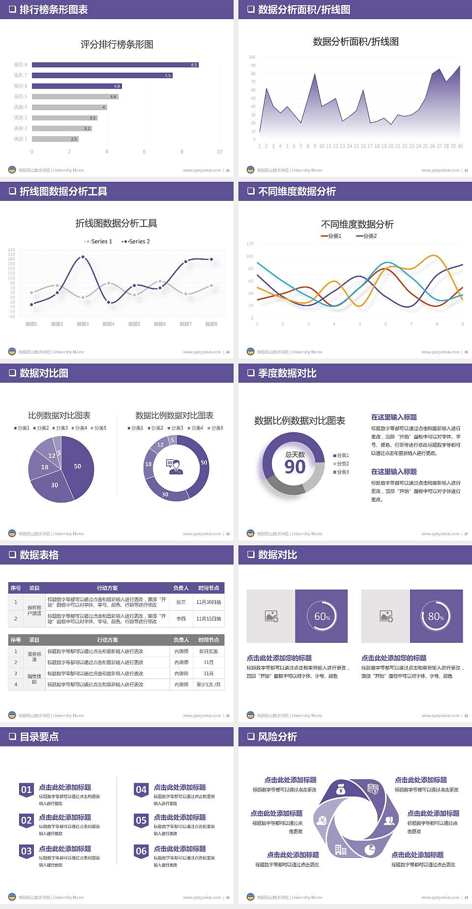 揭阳职业技术学院PPT模板下载4:3格式幻灯片预览图4