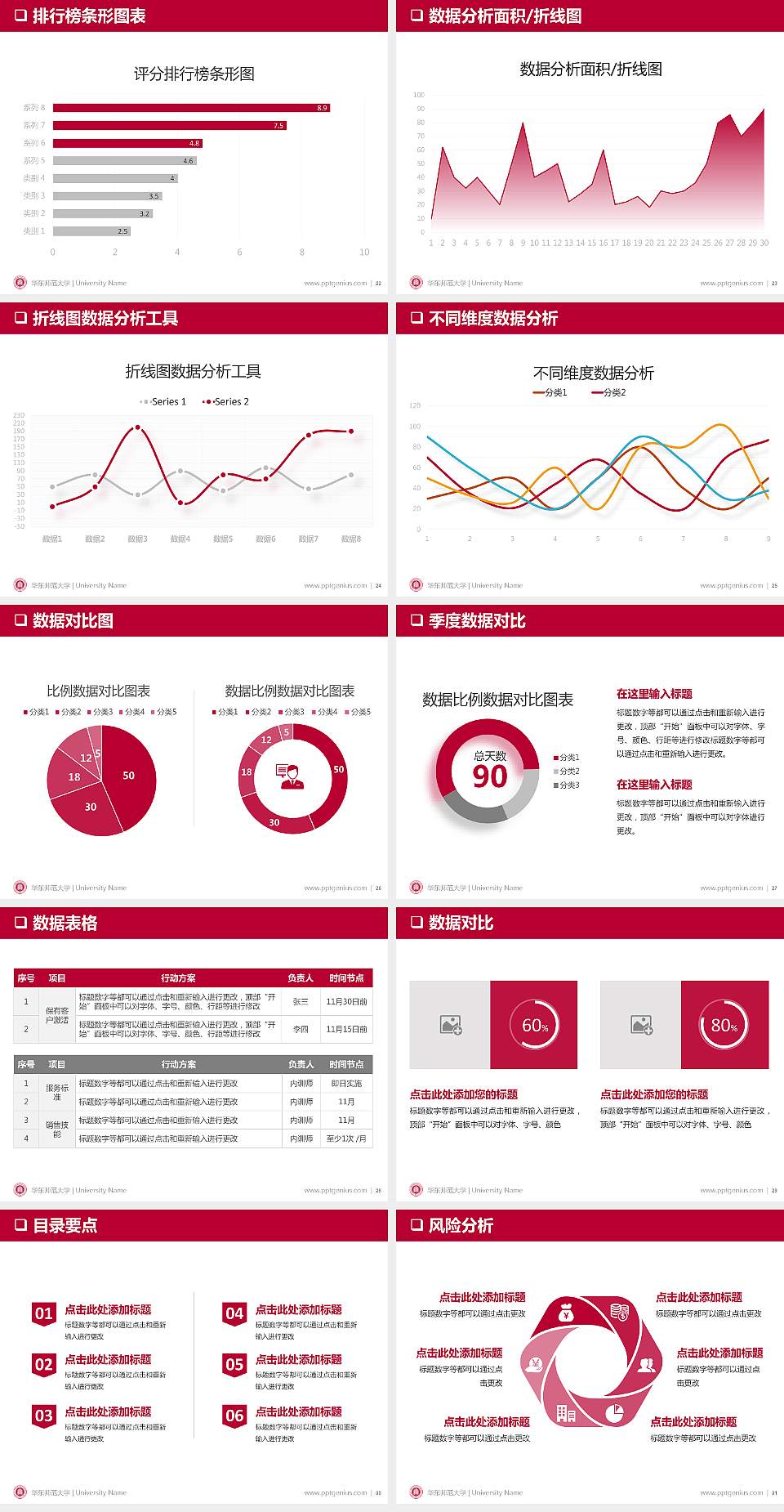 华东师范大学PPT模板下载4:3格式幻灯片预览图4