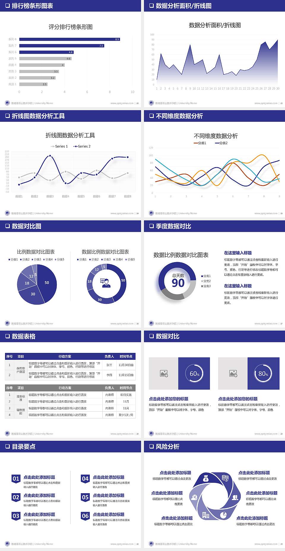防城港职业技术学院PPT模板下载4:3格式幻灯片预览图4