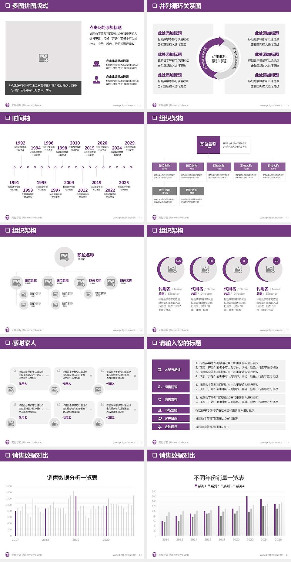 无锡学院PPT模板下载4:3格式幻灯片预览图3