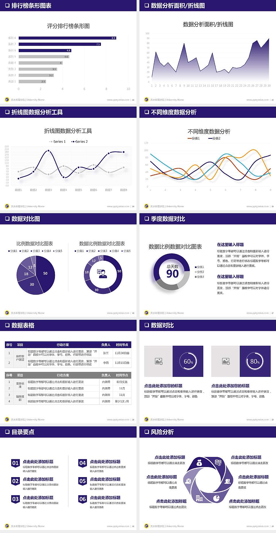 天水师范学院PPT模板下载4:3格式幻灯片预览图4