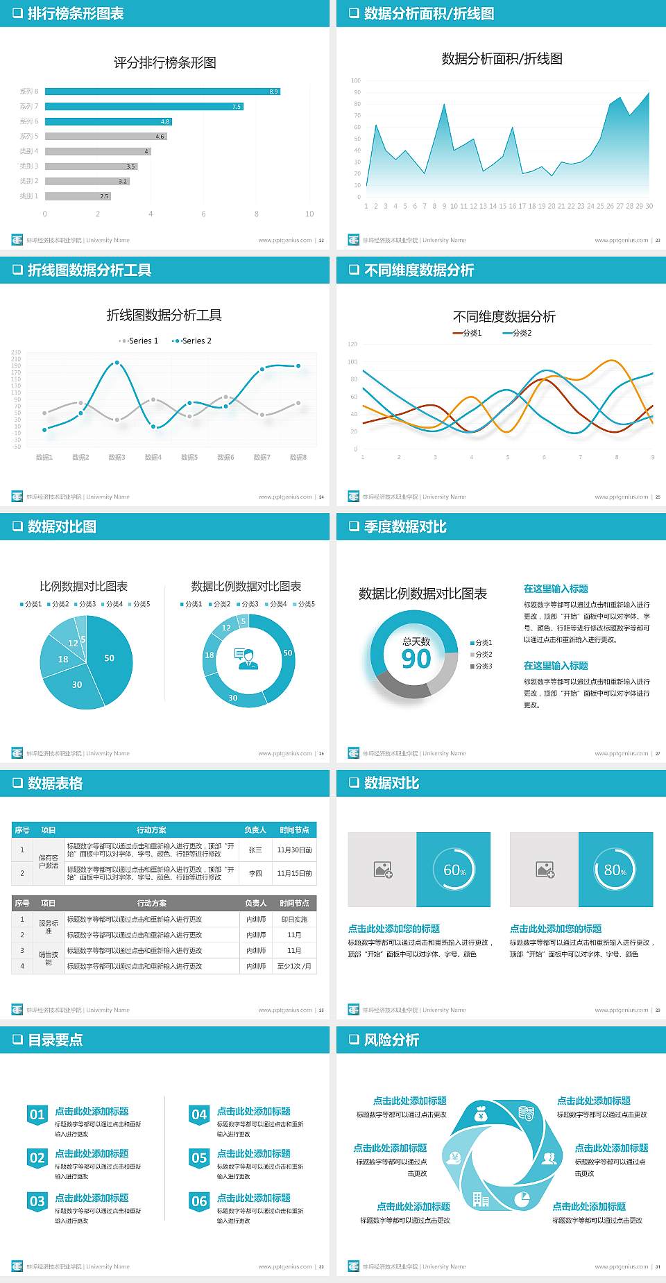 蚌埠经济技术职业学院PPT模板下载4:3格式幻灯片预览图4