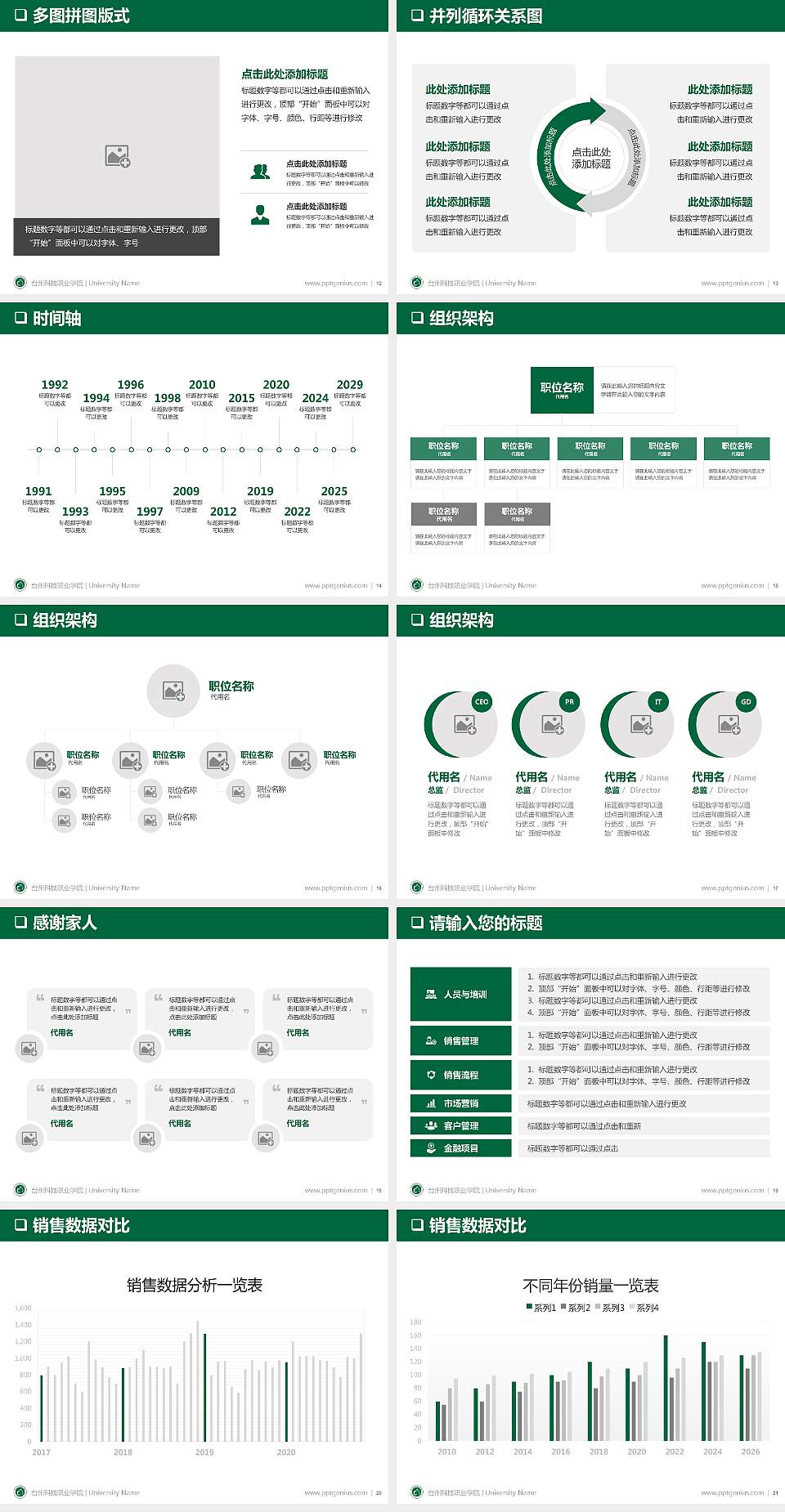 台州科技职业学院PPT模板下载4:3格式幻灯片预览图3