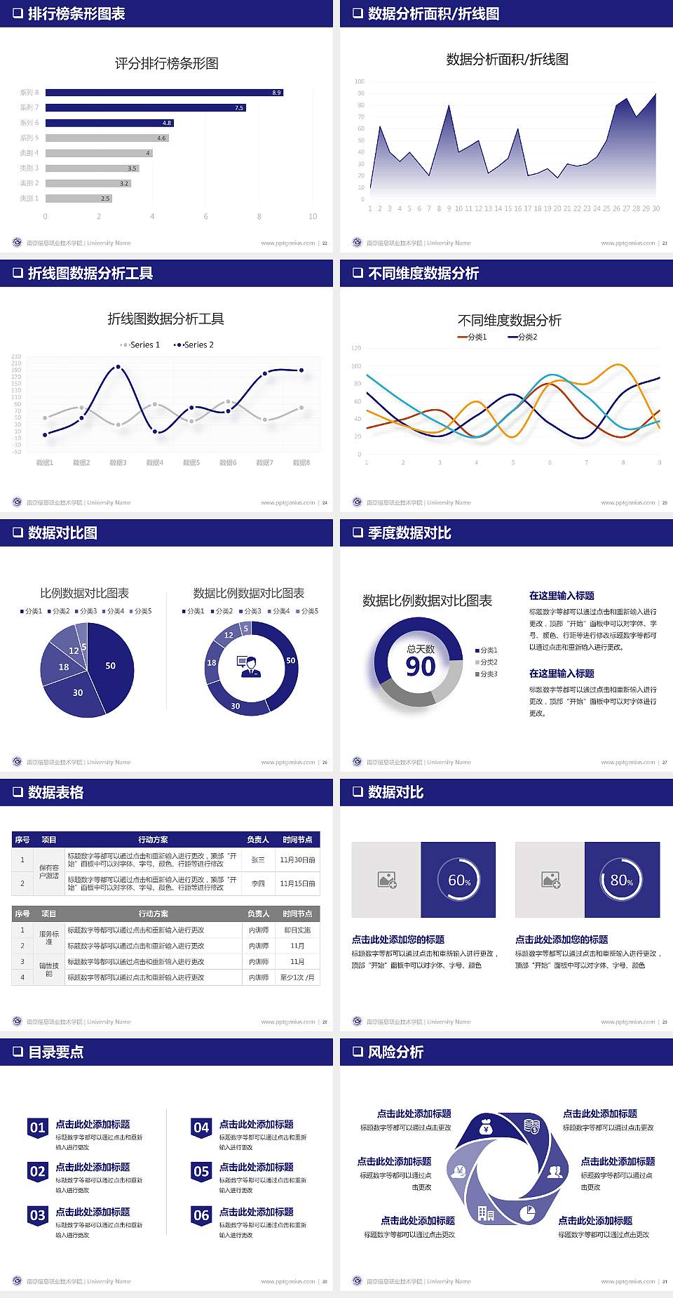 南京信息职业技术学院PPT模板下载4:3格式幻灯片预览图4