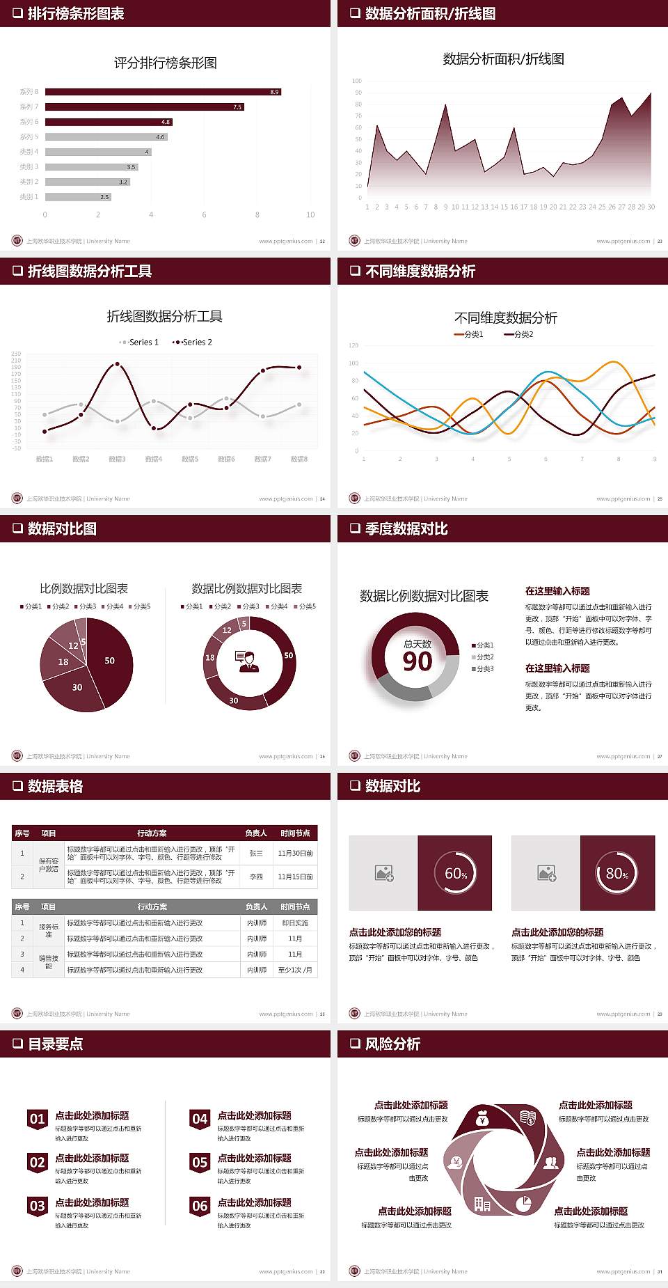 上海欧华职业技术学院PPT模板下载4:3格式幻灯片预览图4