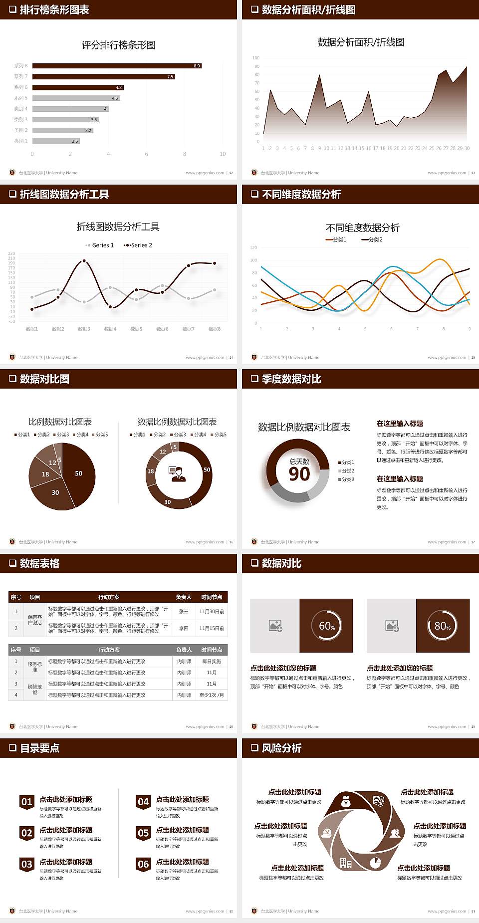 台北医学大学PPT模板下载4:3格式幻灯片预览图4