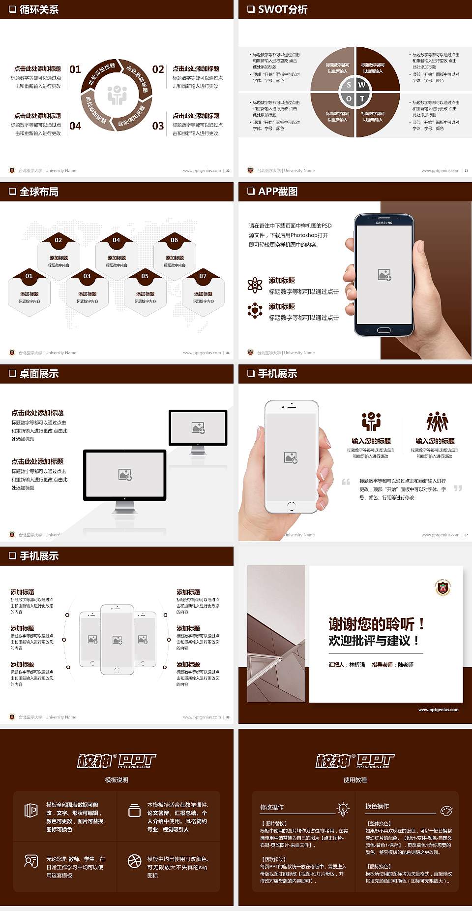 台北医学大学PPT模板下载4:3格式幻灯片预览图5