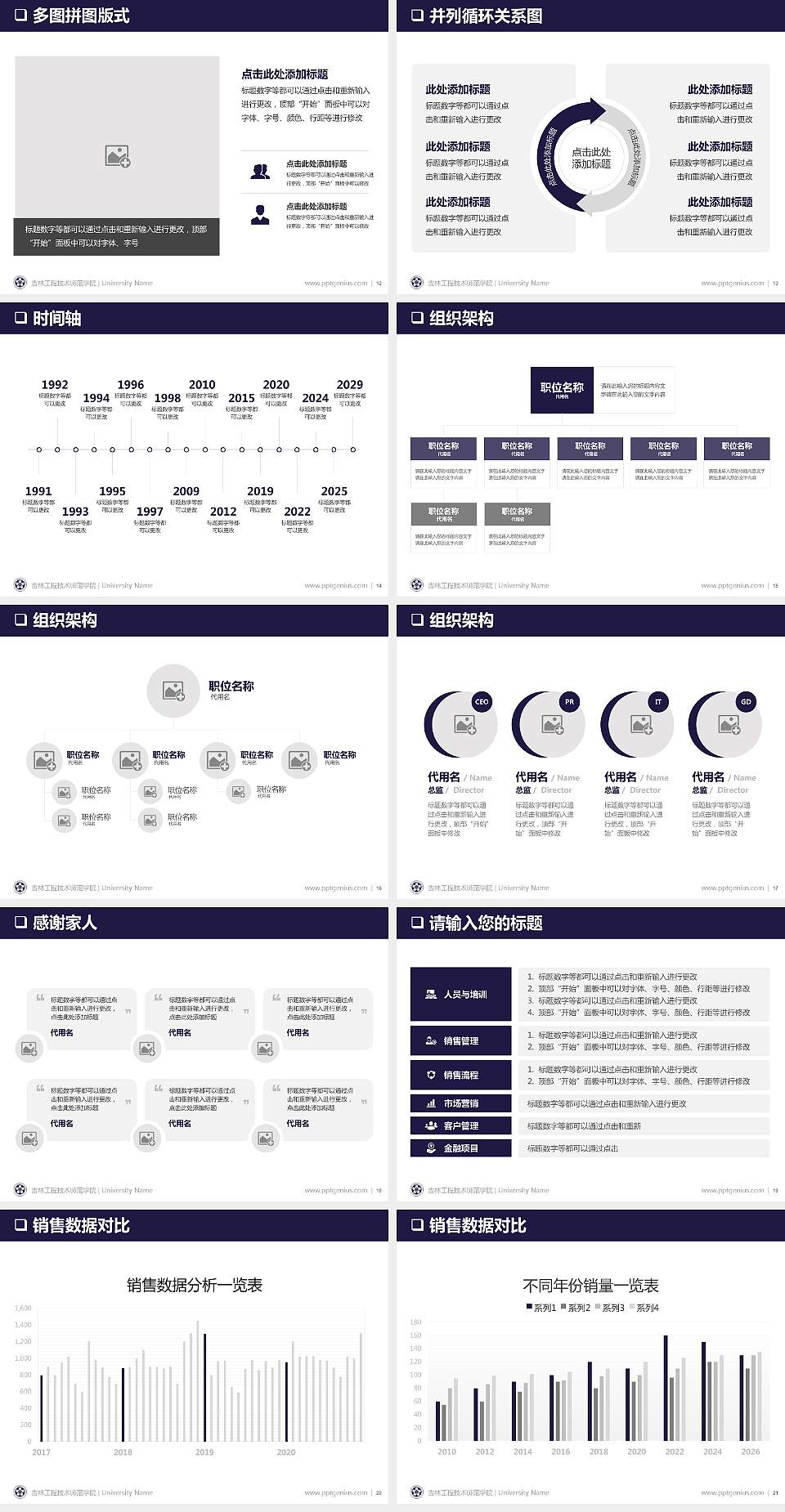 吉林工程技术师范学院PPT模板下载4:3格式幻灯片预览图3