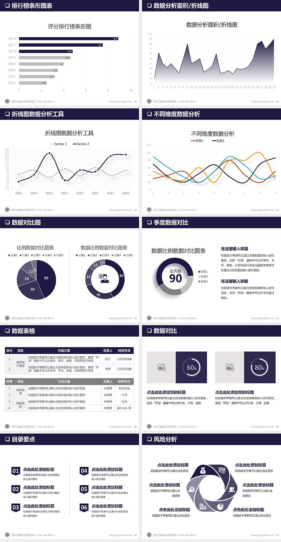 吉林工程技术师范学院PPT模板下载4:3格式幻灯片预览图4